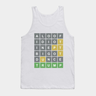 Anti Trump - Wordle Style -  democratic party Tank Top