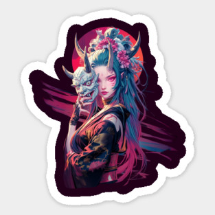 Oni Demon Girl Sticker