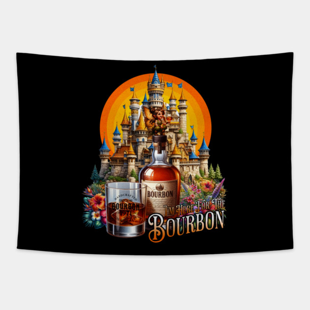 I'm Here for the Bourbon - Fantasyland Magical Kingdom Drinking Fairy Tapestry by Joaddo
