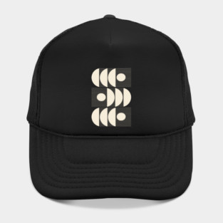 Mid Century Modern Geometric Lines and Shapes Hat