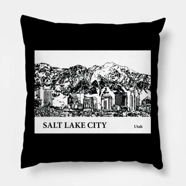 Salt Lake City - Utah Pillow by Lakeric