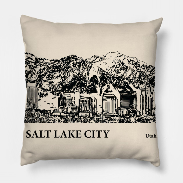 Salt Lake City - Utah Pillow by Lakeric