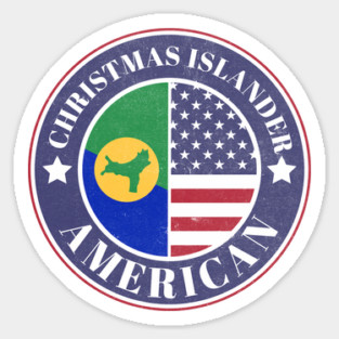 Proud Christmas Islander-American Badge - Christmas Island Flag Magnet