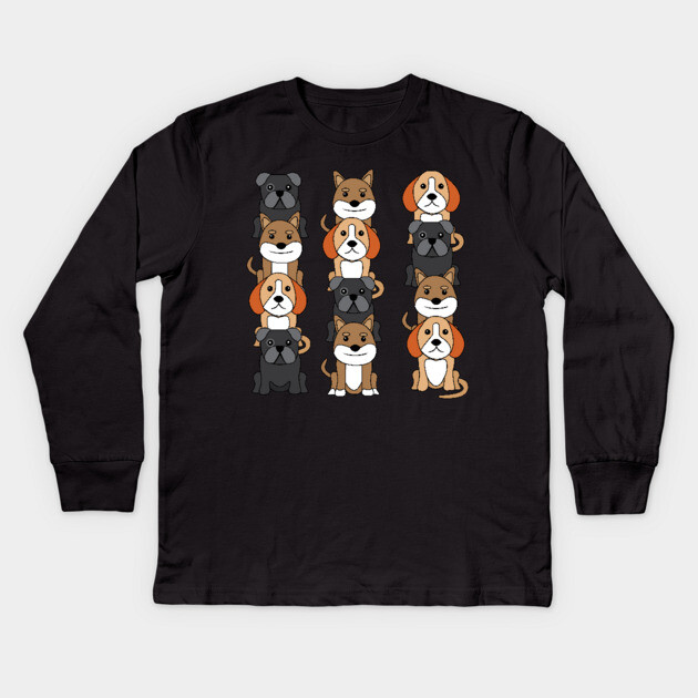 Dogs! Kids Long Sleeve T-Shirt by DickinsonDesign
