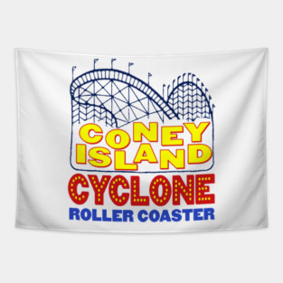 Coney Island Cyclone Rollercoaster Tapestry