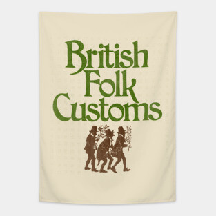 British Folk Customs †† Folk Horror Design Tapestry