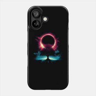Eclipse Tree – Surreal Cosmic Nature Artwork Graphic Phone Case