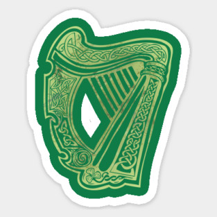 Celtic Harp Sticker