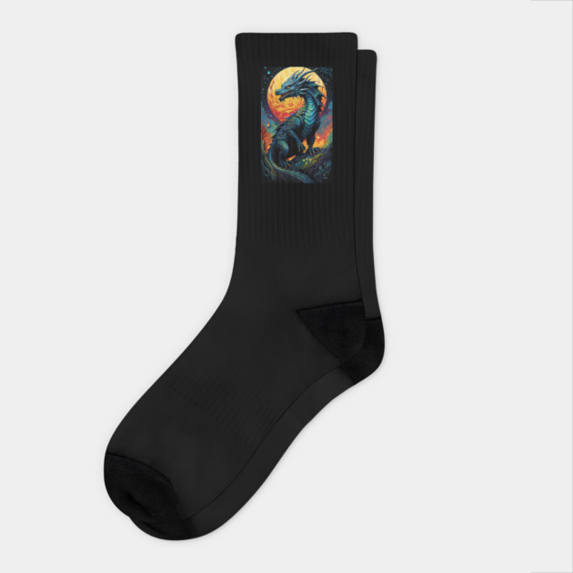 Psychedelic Dragon 1 Socks by Grave Digs