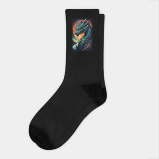 Psychedelic Dragon 2 Socks