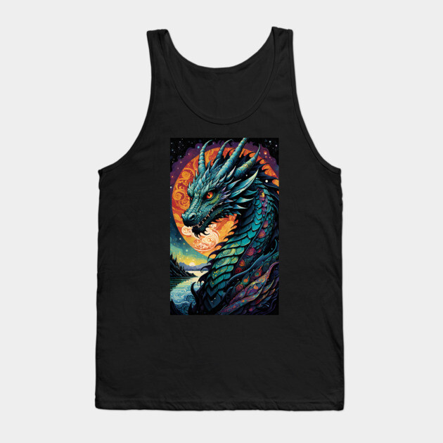 Psychedelic Dragon 2 Tank Top by Grave Digs