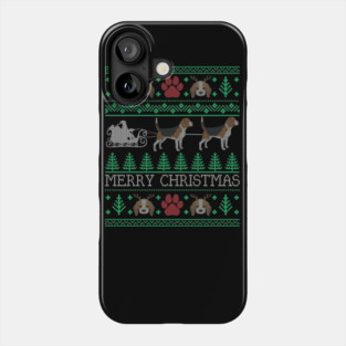 Christmas Beagle Dog Lovers Owners Beagle Ugly Christmas Sweater Phone Case