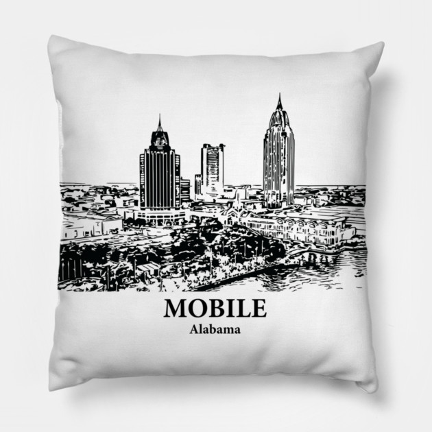 Mobile - Alabama Pillow by Lakeric