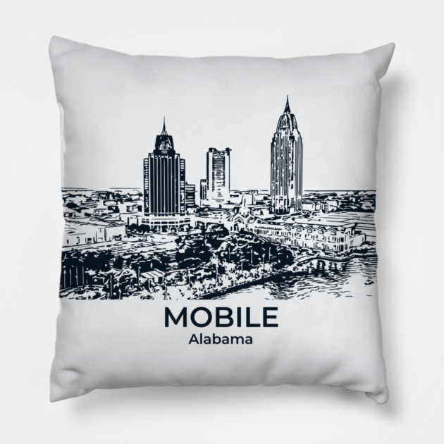 Mobile - Alabama Pillow by Lakeric