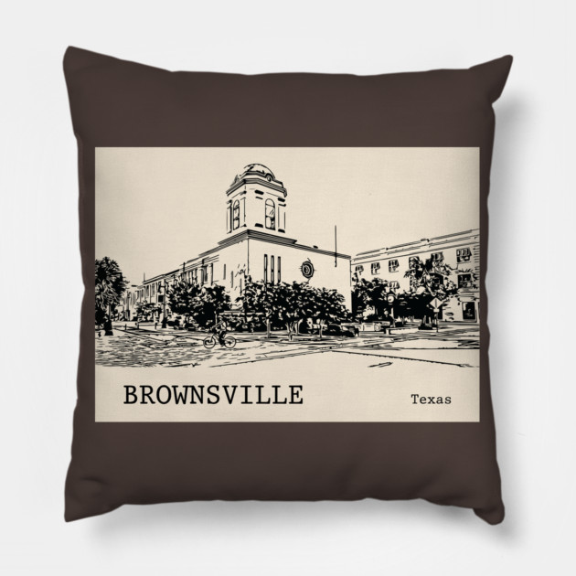 Brownsville Texas Pillow by Lakeric