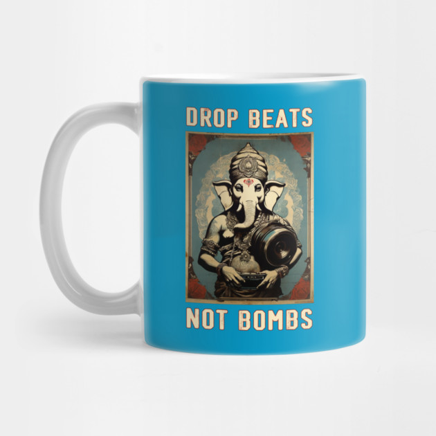 Drop Beats Not Bombs Anti-War Ganesh by QuirkyQuest Creations
