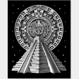 Aztec Pyramid Calendar Posters and Art