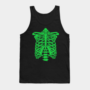 Skeleton Bones Rib Cage Goes to 11 Spinal Tap Nigel Halloween Skull Spooky Movie 80s Tank Top