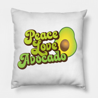 Peace Love Avocado Pillow