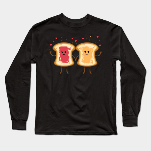 National Peanut Butter & Jelly BFFs Long Sleeve T-Shirt by HolidayBug