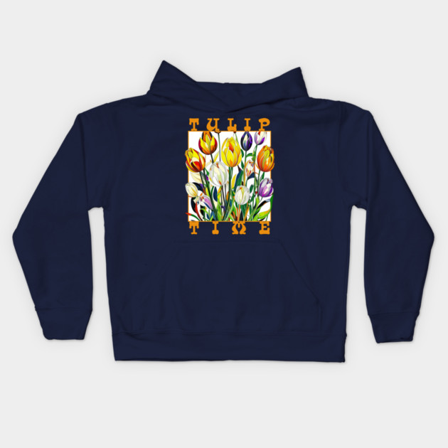 Tulips time Kids Hoodie by HolidayBug