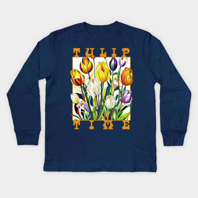 Tulips time Kids Long Sleeve T-Shirt by HolidayBug