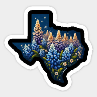 Texas Wildflowers - Texas Bluebonnets Magnet