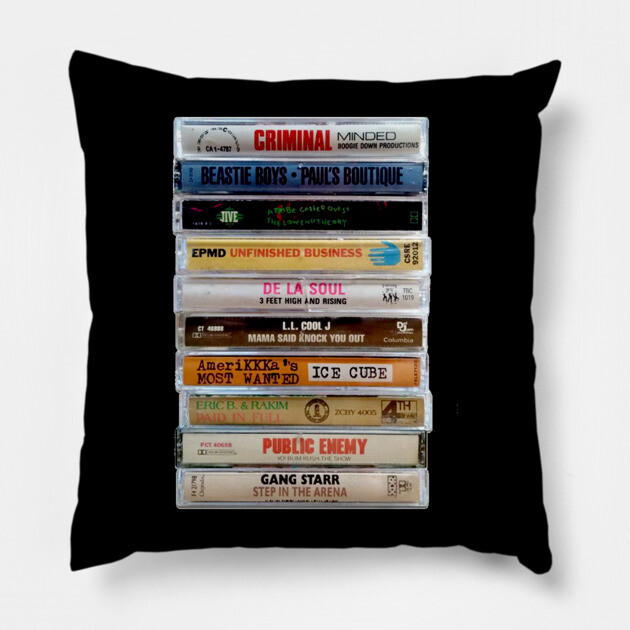90s Hip Hop Underground tapes Pillow by UrbanLifeApparel