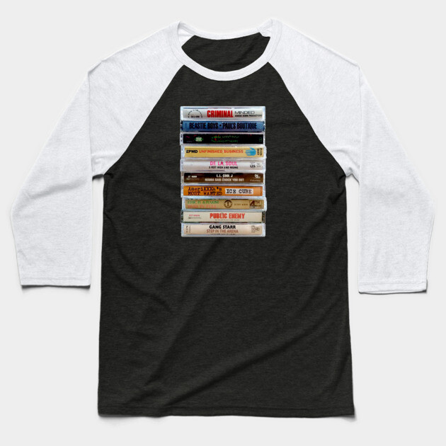 90s Hip Hop Underground tapes Baseball T-Shirt by UrbanLifeApparel
