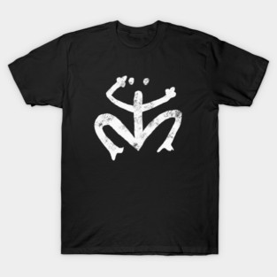 Taino Coqui Symbol - White Print - Distressed Look T-Shirt