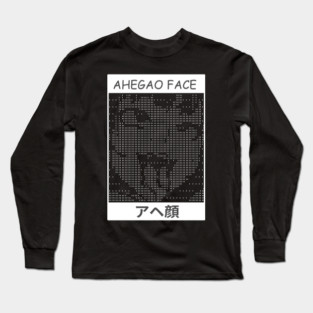Ahegao Face Hentai Dot Art Long Sleeve T-Shirt