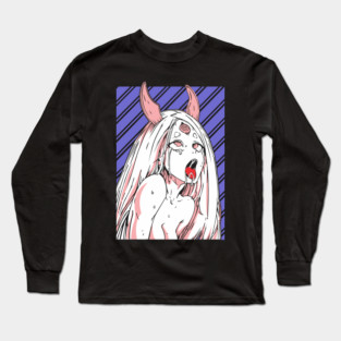 Kaguya Ōtsutsuki Naruto Hentai Ahegao Face Long Sleeve T-Shirt