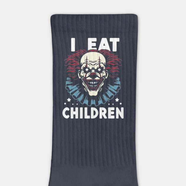 I Eat Children Horror Clown Face by Anticorporati