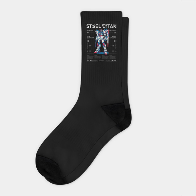 Anime Mecha Streetwear - Steel Titan Socks by Designed By Marty