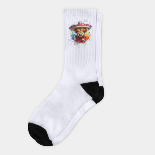 Cinco de Mayo Cow Socks by HolidayBug