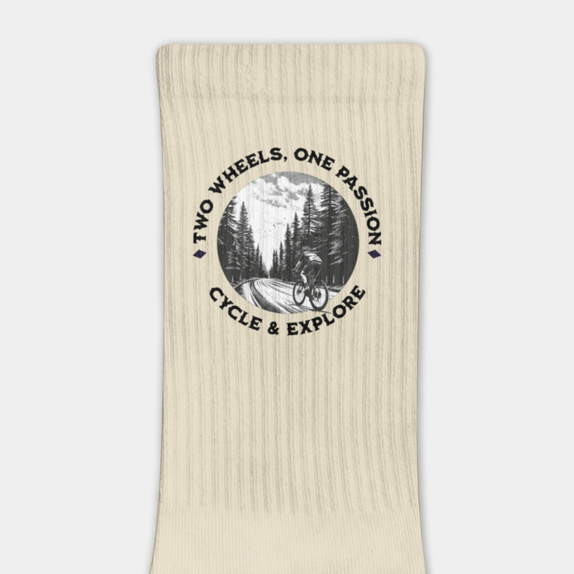 Cycle and Explore, Bicycle Rider in the Forest by Vinokurio