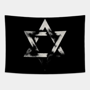 Grungy Star of David Tapestry
