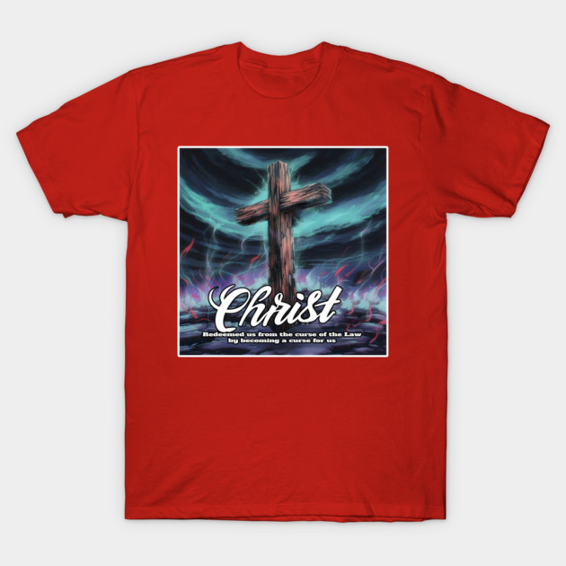 Cross of Redemption: Artistic Christian Imagery Galatians 3:13 T-Shirt by Reformed Fire