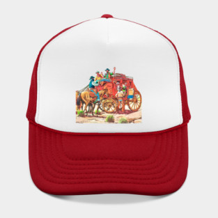 REVISTANGO #430 - Outlaws Ambush the Overland Stage Lines U.S. Mail Coach Forcing Passengers and Riders to Surrender in a Tense Mid-Century Western Pulp Illustration Vintage Art Retro Style Comic Pulp Hat