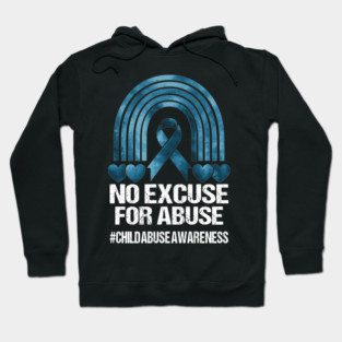 no excuse for abuse child abuse awareness month Hoodie
