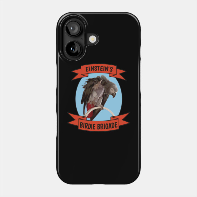 Birdie Brigade African Grey Parrot - Bare Chest Phone Case by Einstein Parrot