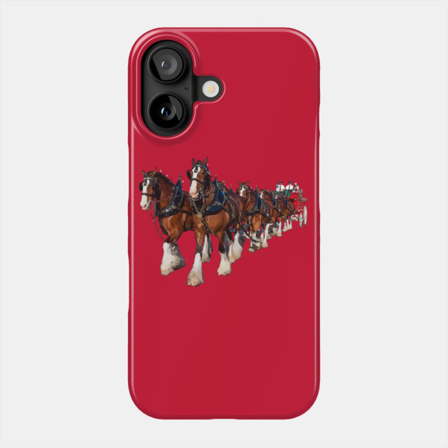 Clydesdale Eight Horse Hitch Phone Case by Lakeric