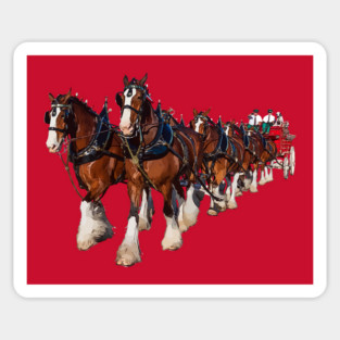Clydesdale Eight Horse Hitch Sticker