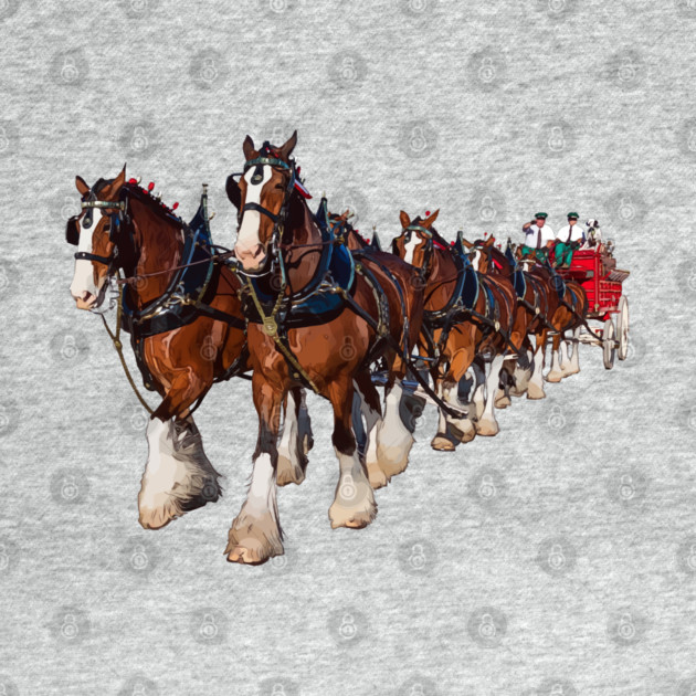 Clydesdale Eight Horse Hitch by Lakeric