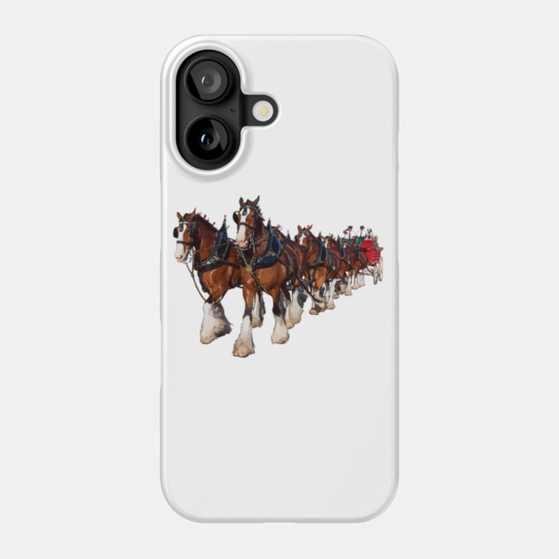 Clydesdale Eight Horse Hitch Phone Case by Lakeric