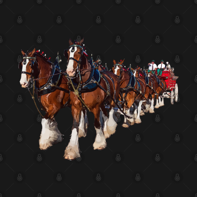 Clydesdale Eight Horse Hitch by Lakeric