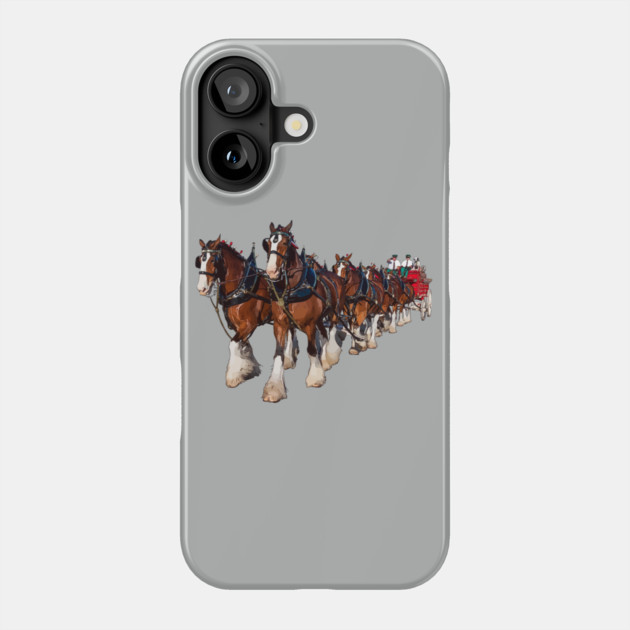 Clydesdale Eight Horse Hitch Phone Case by Lakeric
