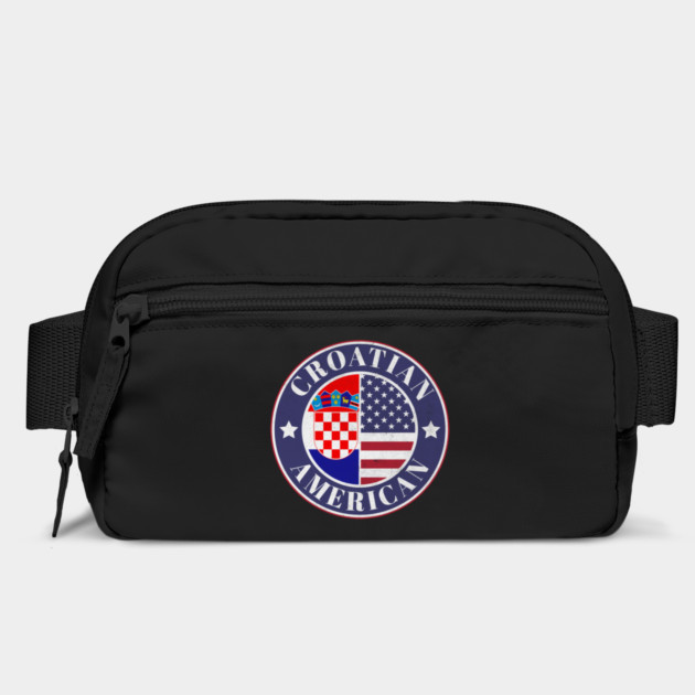 Proud Croatian-American Badge - Croatia Flag by Yesteeyear