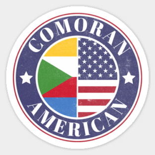 Proud Comoran-American Badge - Comoros Flag Magnet