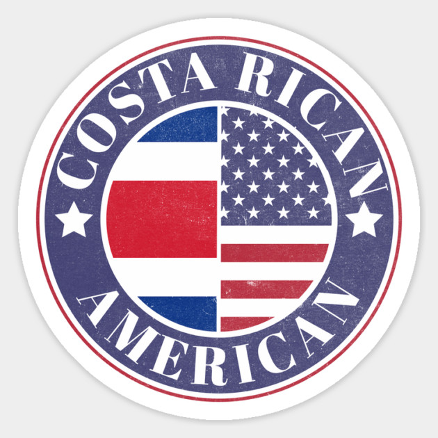 Proud Costa Rican-American Badge - Costa Rica Flag Magnet by Yesteeyear